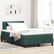 Letto a molle con materasso Verde Scuro 120 x 190 cm Velluto 3339095
