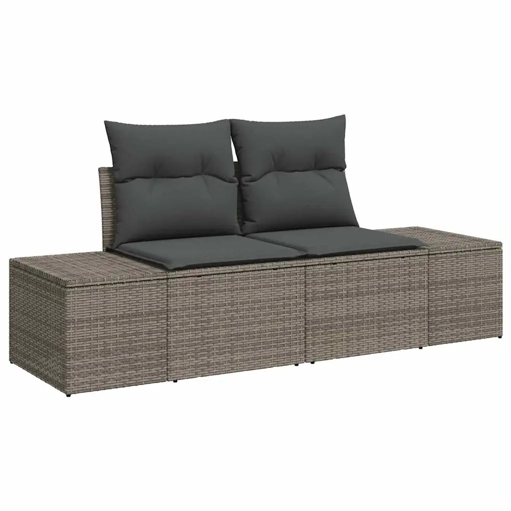 Set Divano da Giardino con archiviazione 11 pcs Grigio 3356676