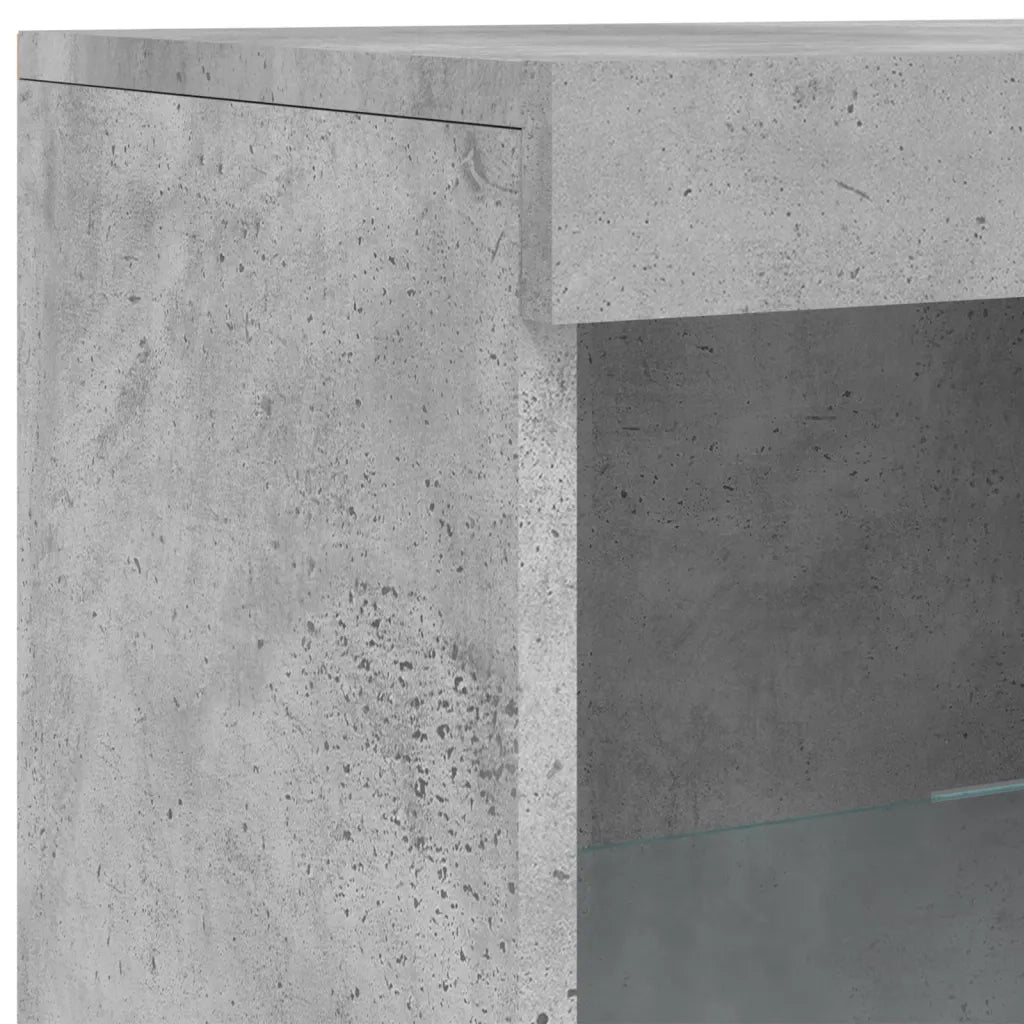 Credenza con Luci LED Grigio Cemento 41x37x100 cm 836731