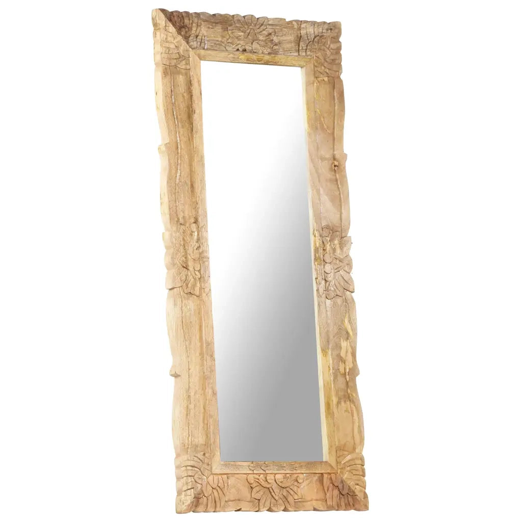 Specchio 110x50 cm in Legno Massello di Mango 321637