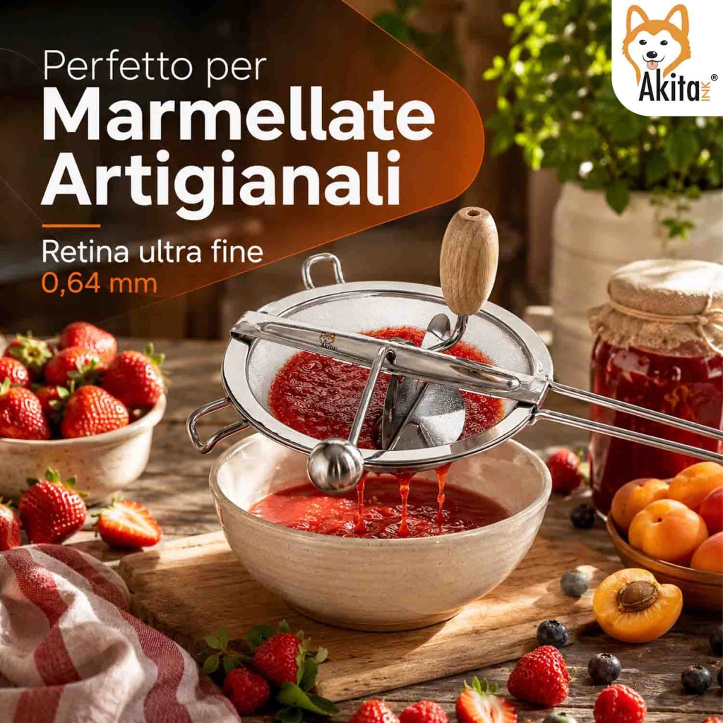 Akitaink Passacolino 20 cm Retina Fine per Marmellate e Farina