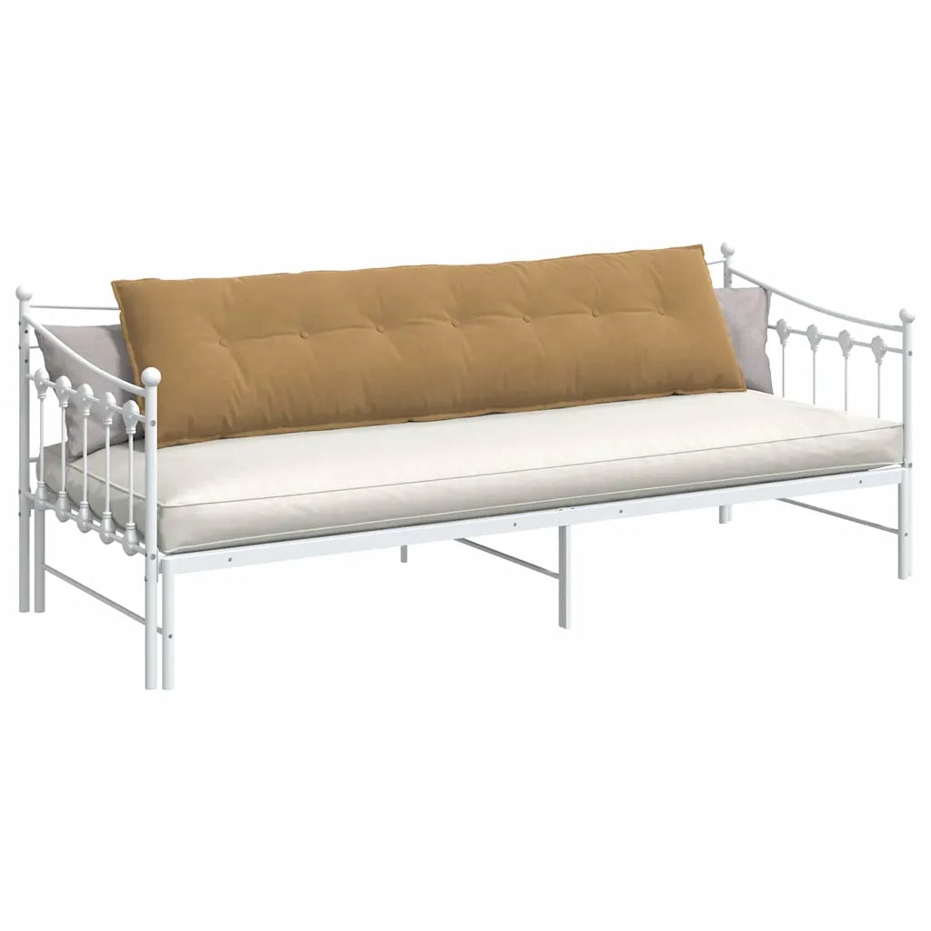 Cuscino per Schiena Marrone 200 x 50 cm Tessuto in Cords 42014984