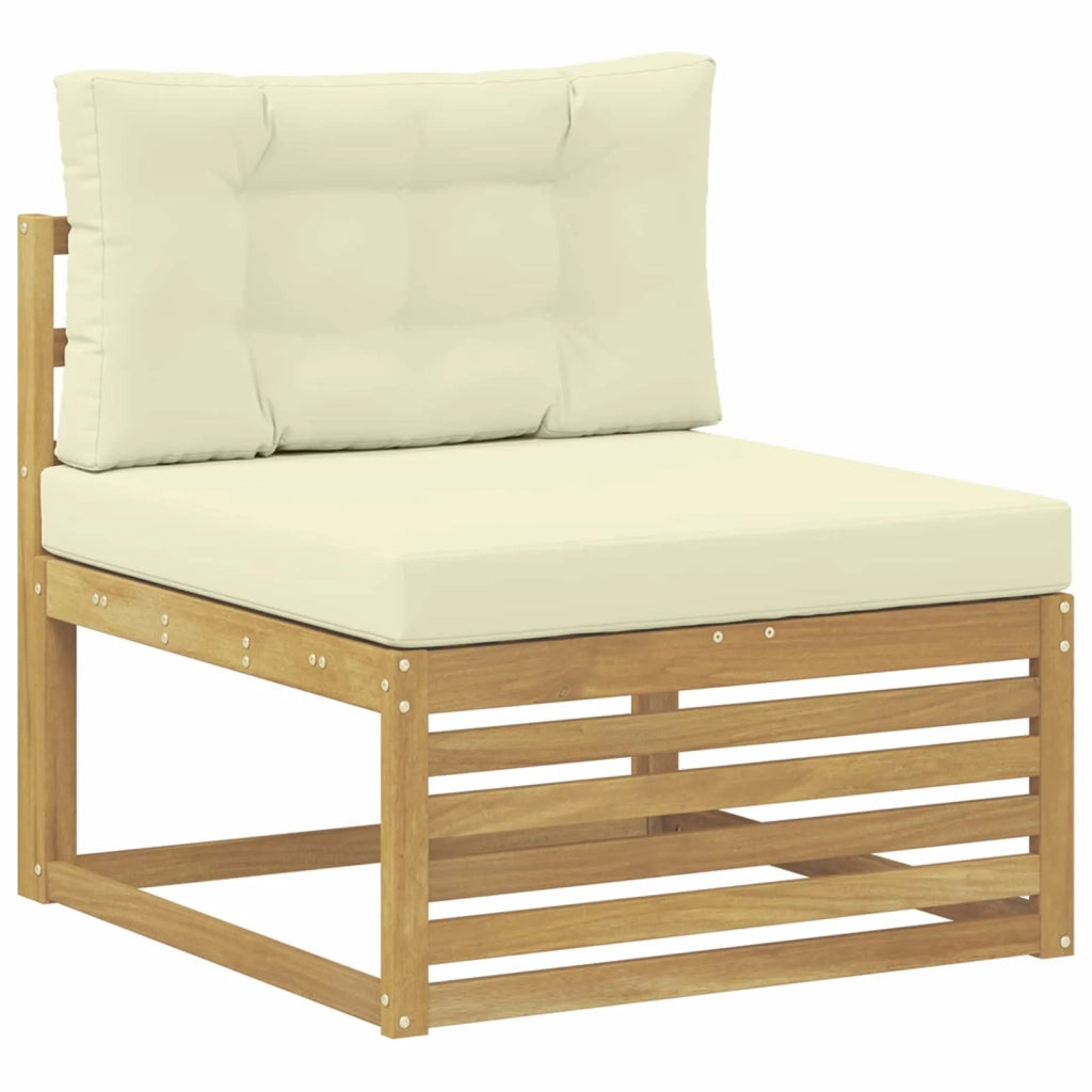 Set di divani da esterno 6 pz Bianco e Crema 3390045