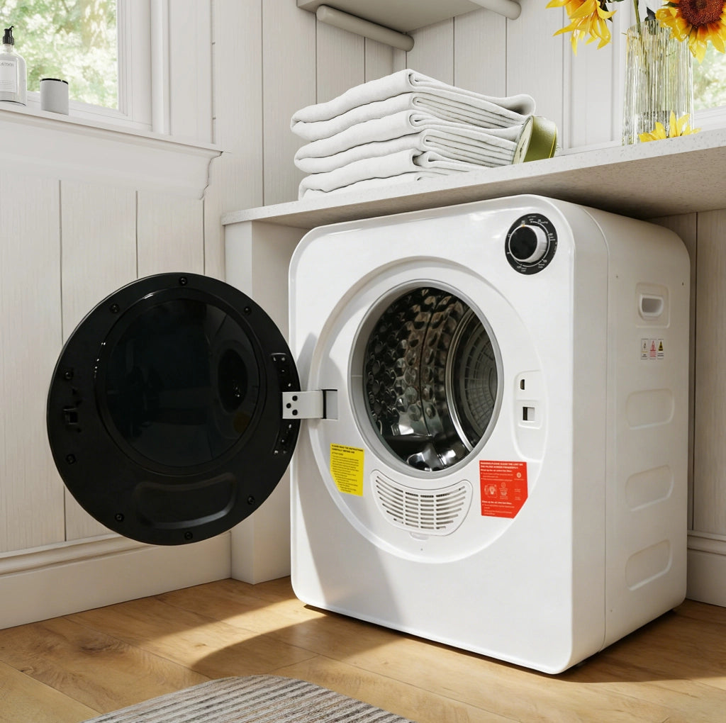 Asciugatrice 3 kg; capacità utilizzabile 4 kg; 4 programmi; riscaldamento PTC; bianca