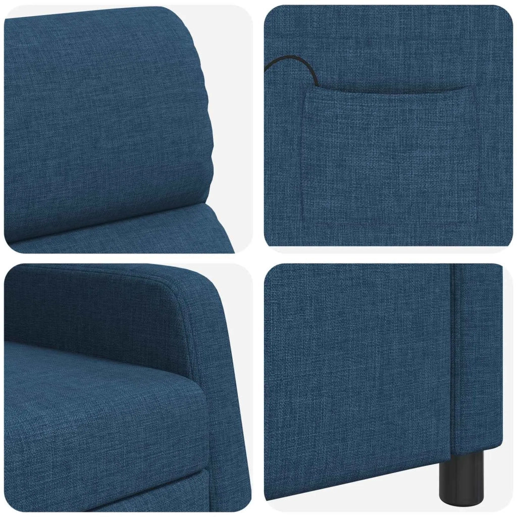 Divano Sedia-Poltrona Massaggiante Blu Tessuto 143965