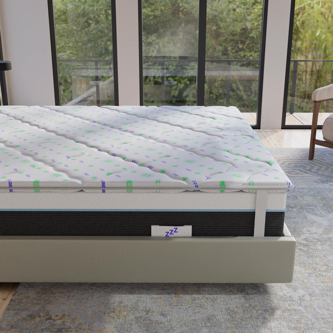 Topper king size antivirale 180x200cm; Memory foam alto 5 cm; lavabile; Fibra super soft; Stop ai batteri; detraibile