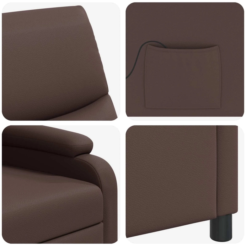 Divano Sedia-Poltrona Massaggiante Marrone Similpelle 193849