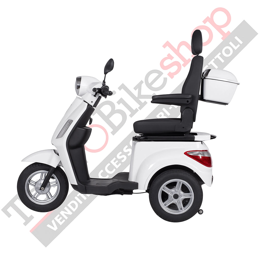 Z-TECH ZT-15-C Trilux Plus – Scooter Elettrico 3 Ruote per Anziani e Disabili-Bianco