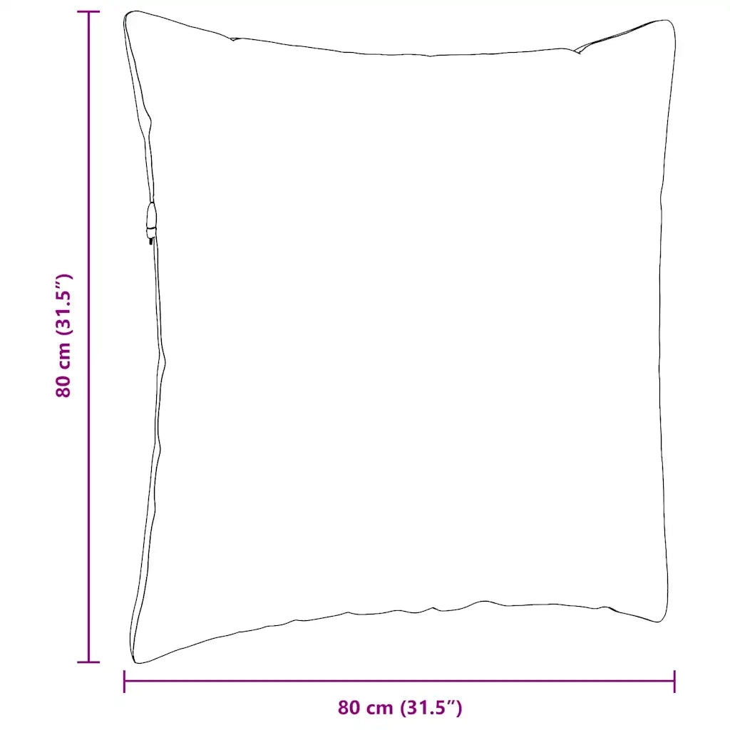 Cuscini da Divano 2 pz | Cuscini per sedie Marrone 80 x 80 cm Tessuto