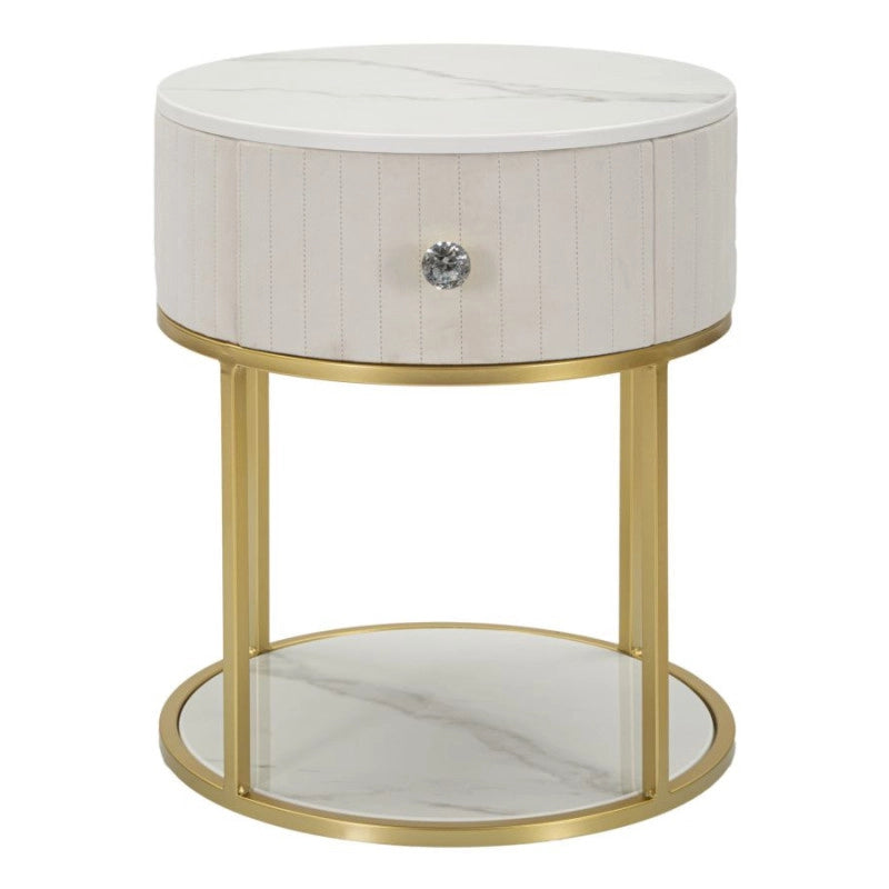 Comodino Montpellier Crema cm ø 42x48