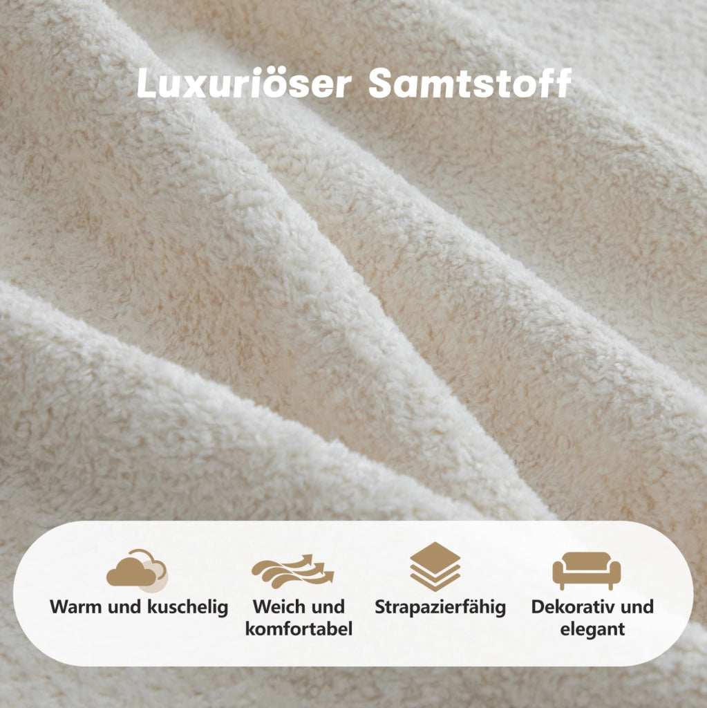 Divano modulare in velluto beige