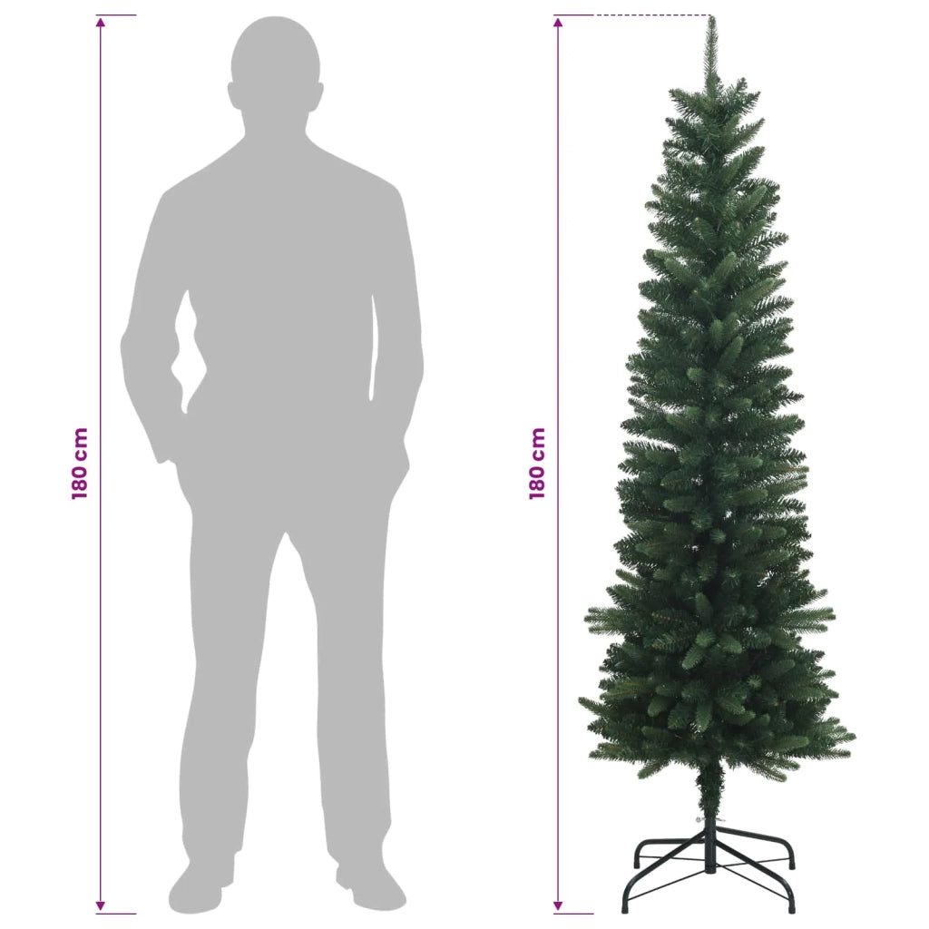 Albero di Natale Artificiale Sottile 180 cm 300 LED 3466347