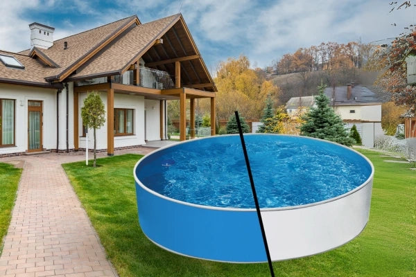 Azuro 240 - 2,4 x 0,9 m, BLU / BIANCO senza filtro, con fori in asse