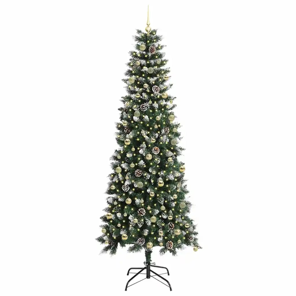 Albero di Natale artificiale con 300 LED Verde 240 cm