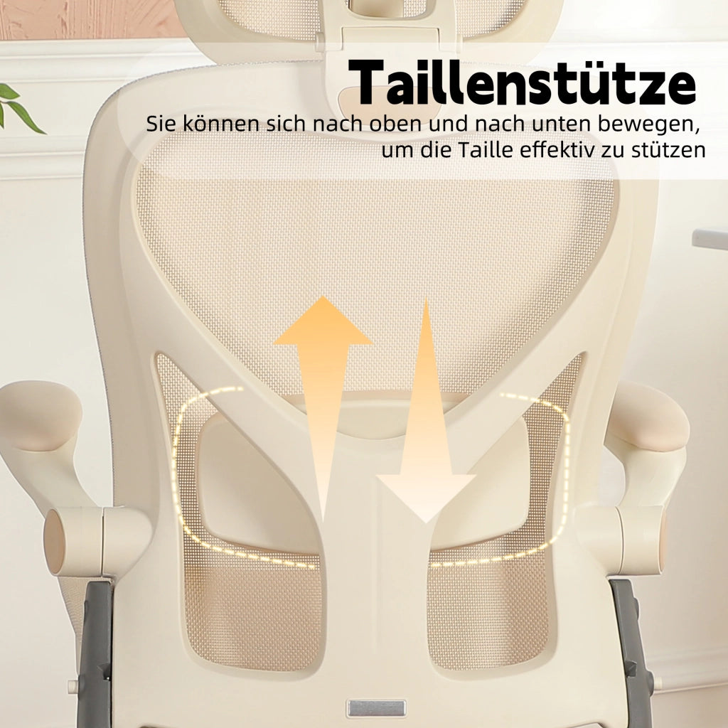 Sedia da ufficio ergonomica pieghevole ¨C Xylo ¨C crema