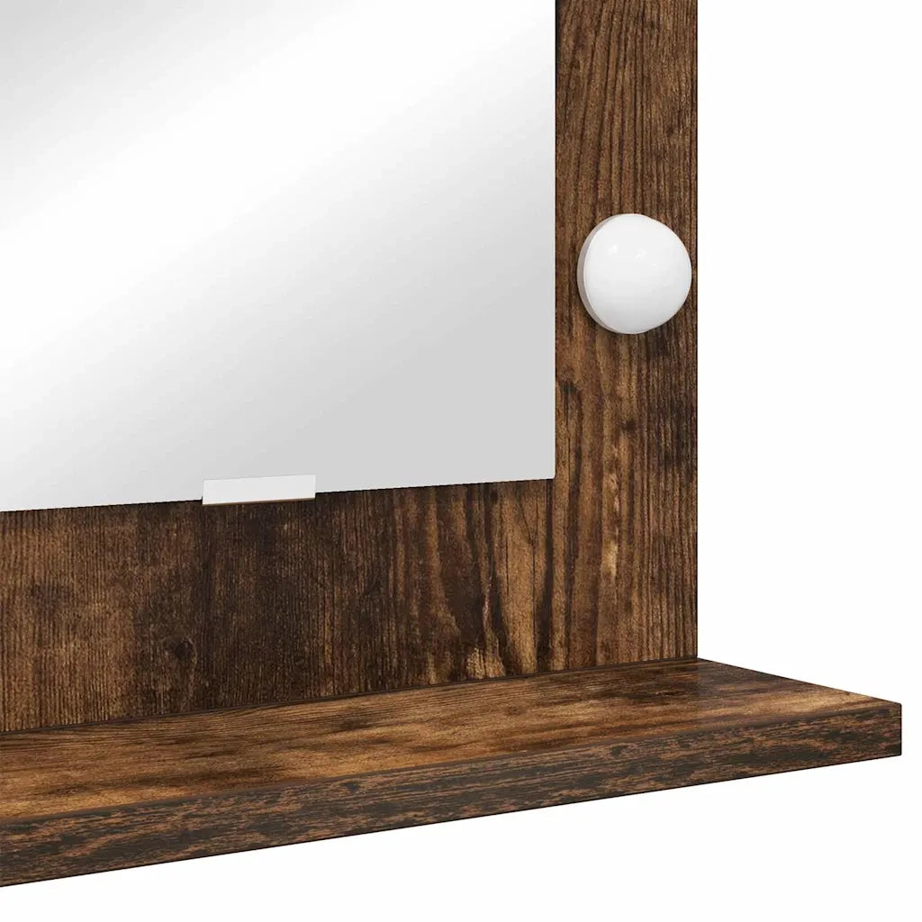 Specchio da Vanit¨¤-Specchio da Trucco Rovere fum¨¦ 100 x 55 x 18 cm