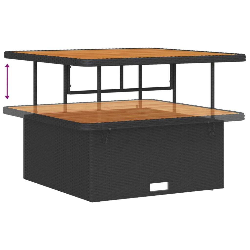 Set Divano da Giardino con cuscino 11 pcs Nero Poly Rattan 3361724