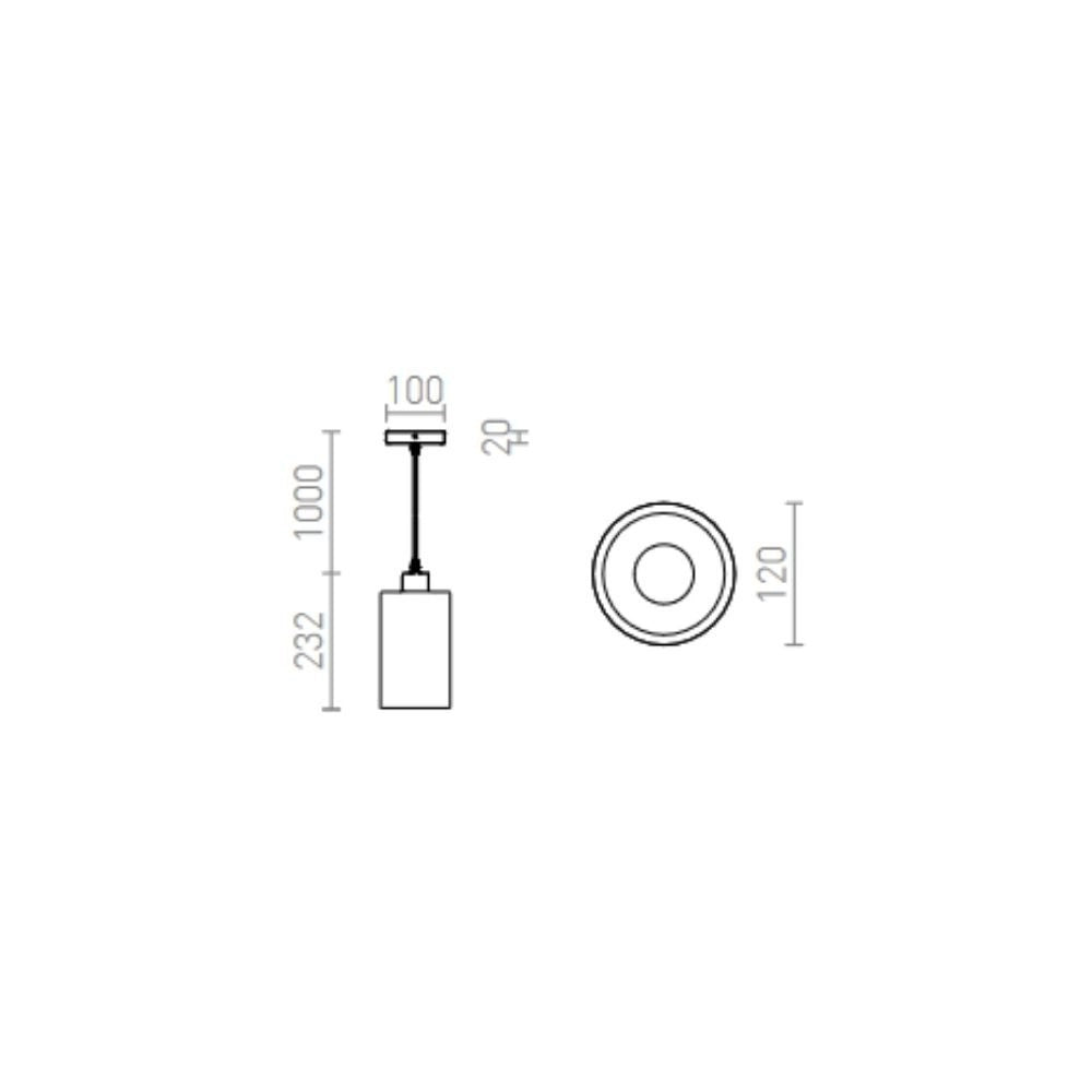 Lampadario CAMINO a sospensione terrazzo decor 230V E27 28W