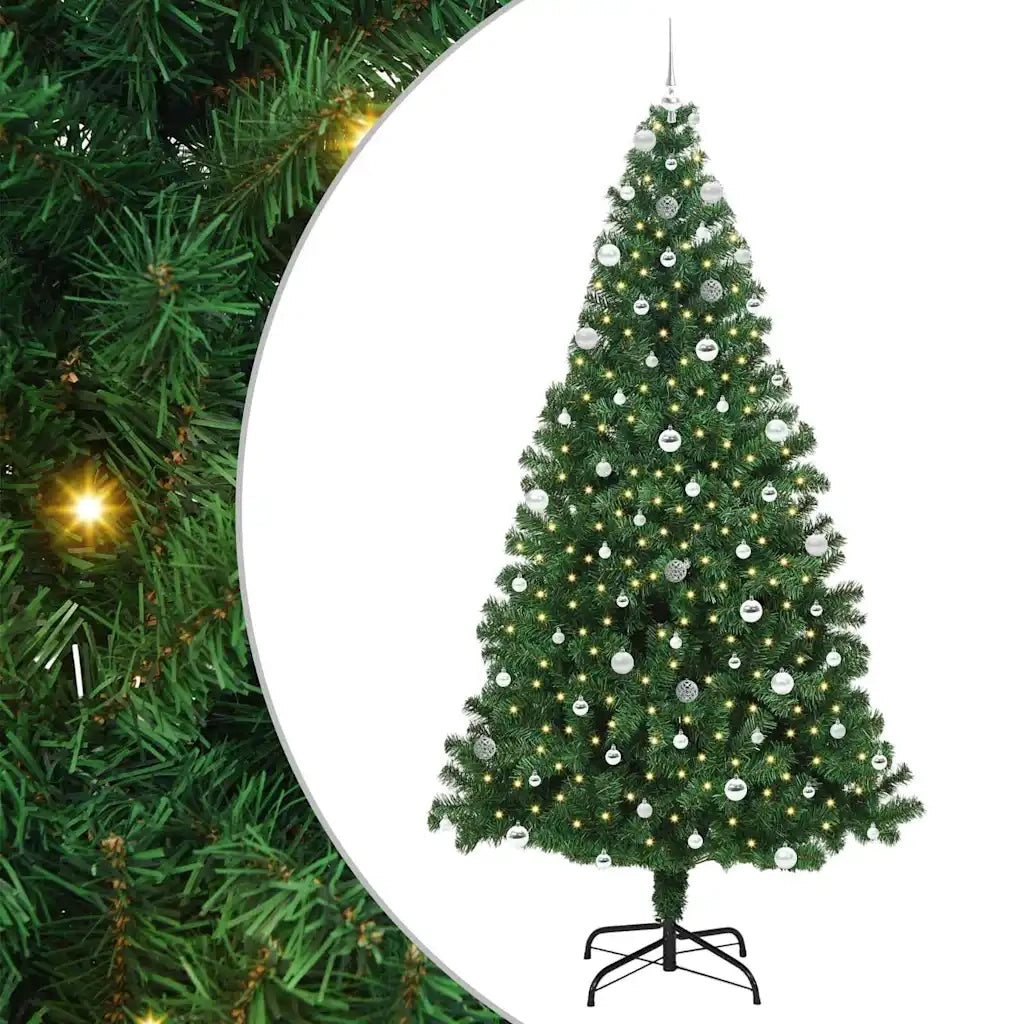Albero di Natale artificiale con 300 LED Verde 240 cm