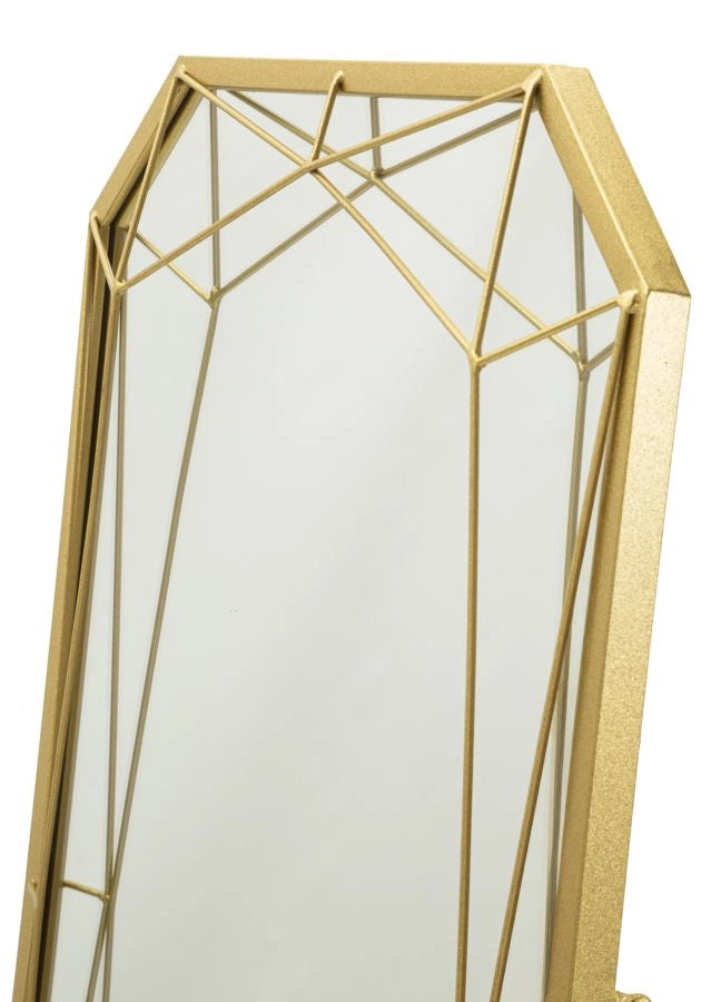 Specchio da Terra Gold 46x2x153 cm in Ferro e MDF e Specchio Oro