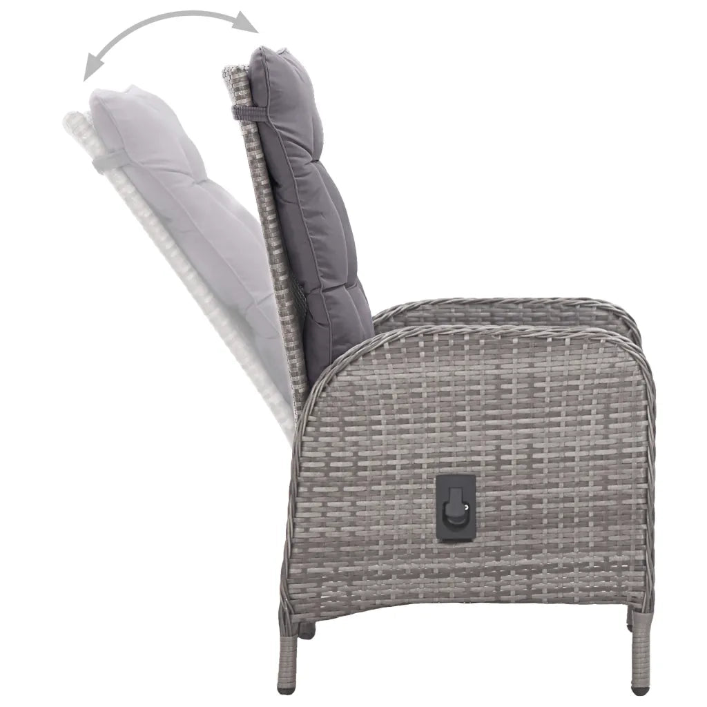 Set Mobili da Pranzo per Giardino 5 pz Grigio 3067681