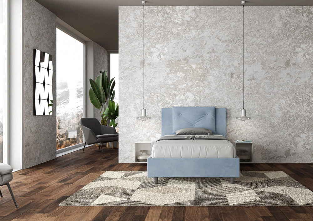 Letto Singolo 80x190 cm Senza Rete Appia Azzurro