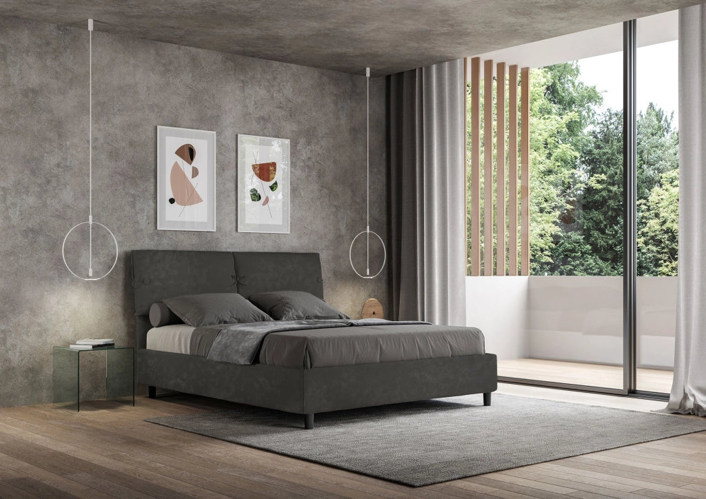 Letto Matrimoniale 160x210 cm Senza Rete Sleeper Grigio