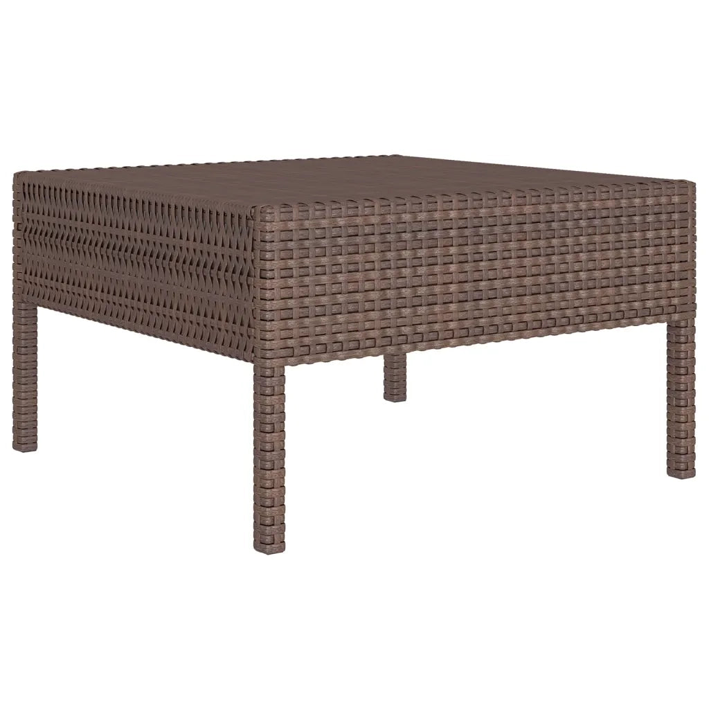 Set Divani da Giardino 6 pz con Cuscini in Polyrattan Marrone 3094343