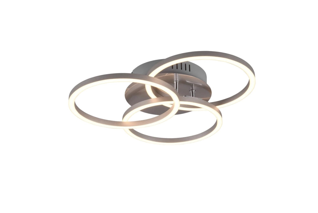 Plafoniera LED moderna Circle argento 43,5cm RL R62823107