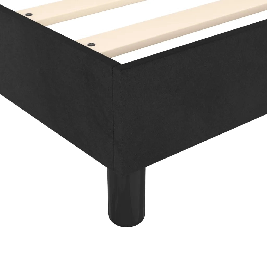 Struttura Letto a Rete a Molle Nero 140x200 cm in Velluto