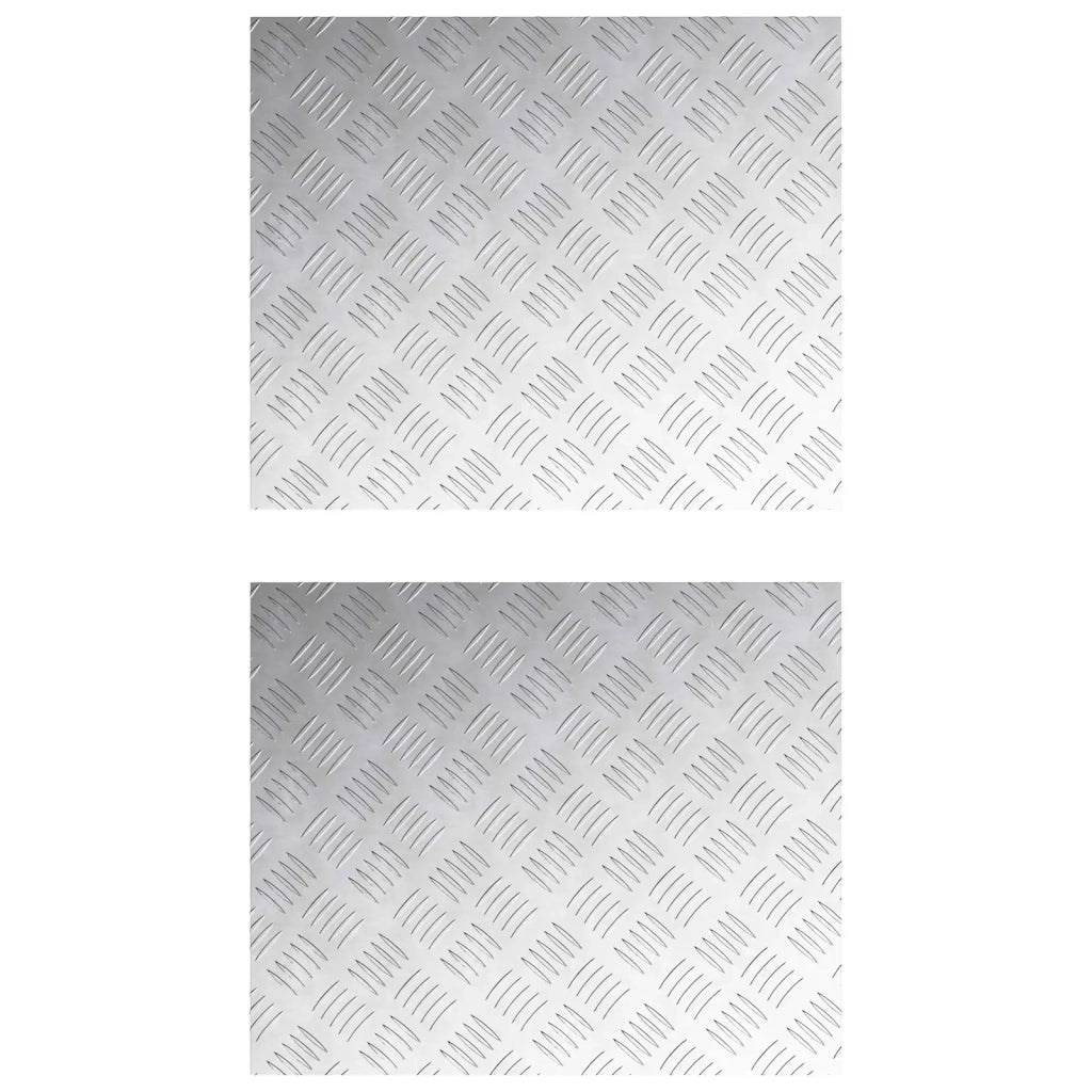 Gradini per Scale 2 pz | Tappetini per scale autoadesivi Argento 60 x 50 cm Alluminio