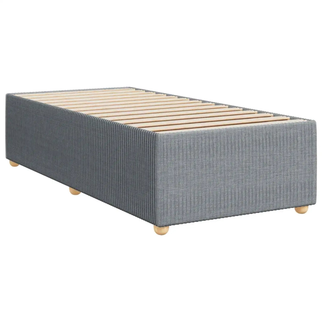 Letto box spring con materasso Grigio Chiaro Singolo Tessuto 3454685