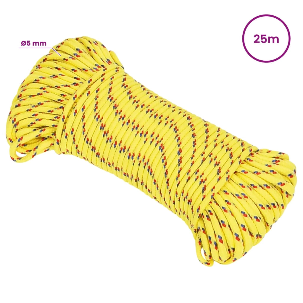 Corda multiuso 5 mm 25 m Giallo PP 150 kg Carico massimo 3473173