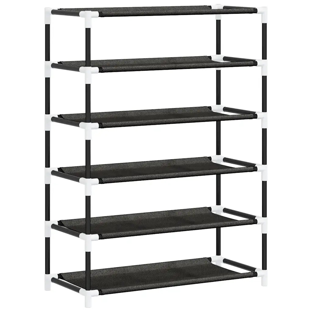 Scarpiera | Mobile per scarpe Nera 60x28x90 cm Tessuto