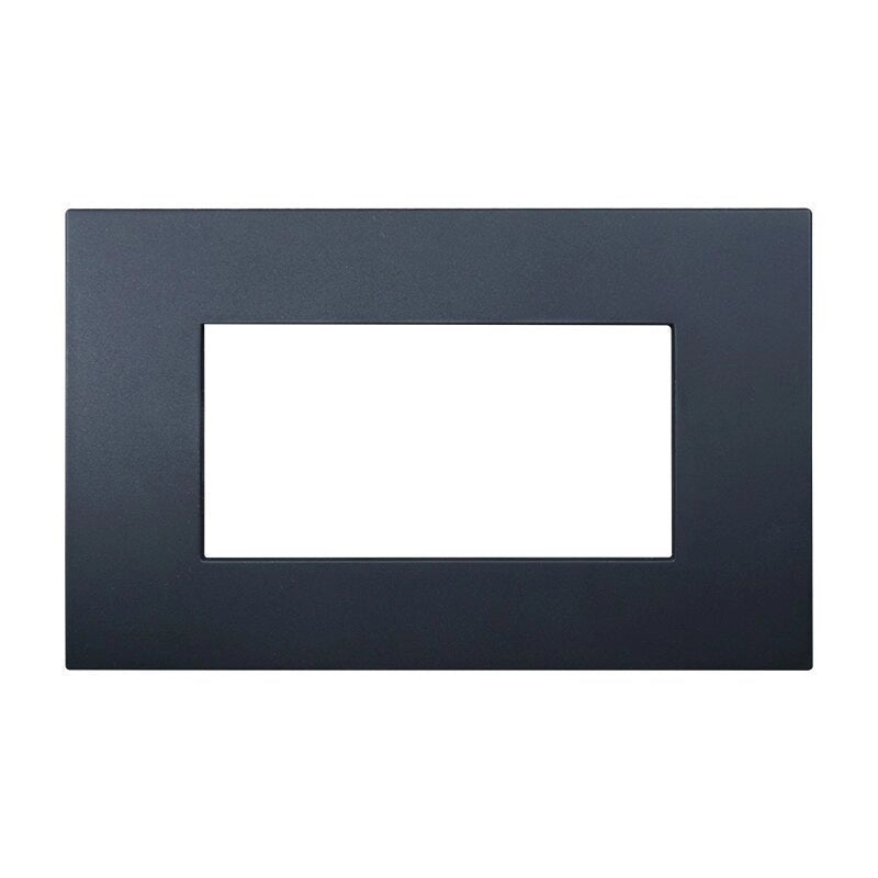 Placca Plastica Serie Venus 4P Colore Nero Compatibile Con Vimar Arke