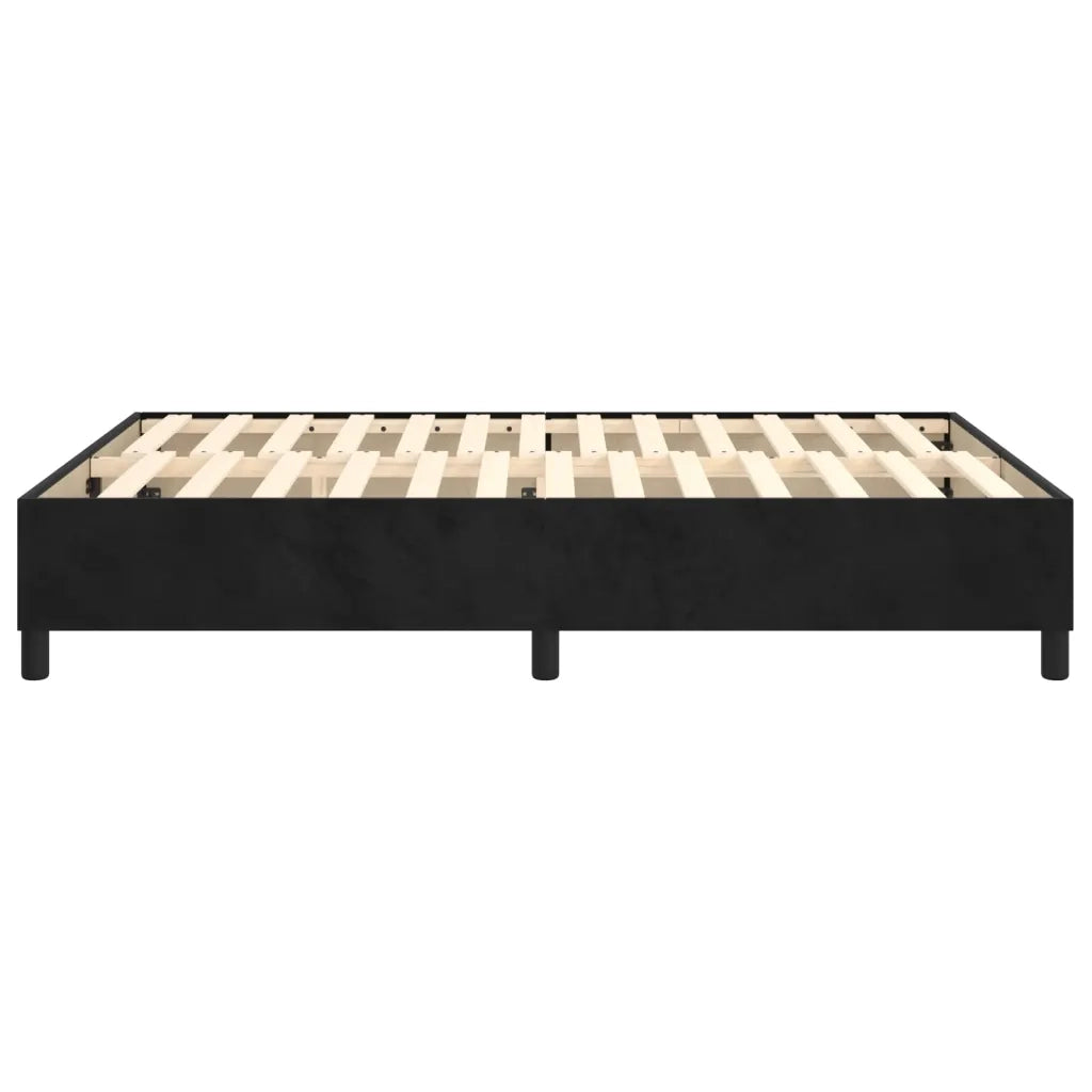 Struttura Letto a Rete a Molle Nero 140x200 cm in Velluto