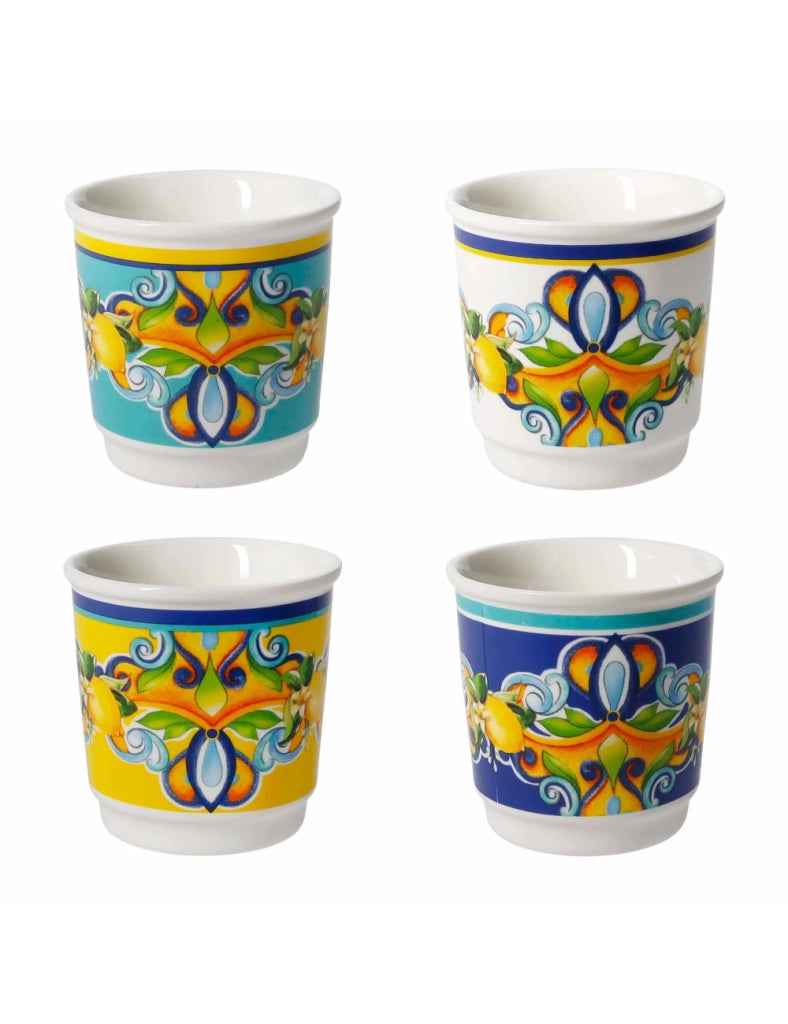 Bicchierini citrus colori assortiti, set 4 pezzi