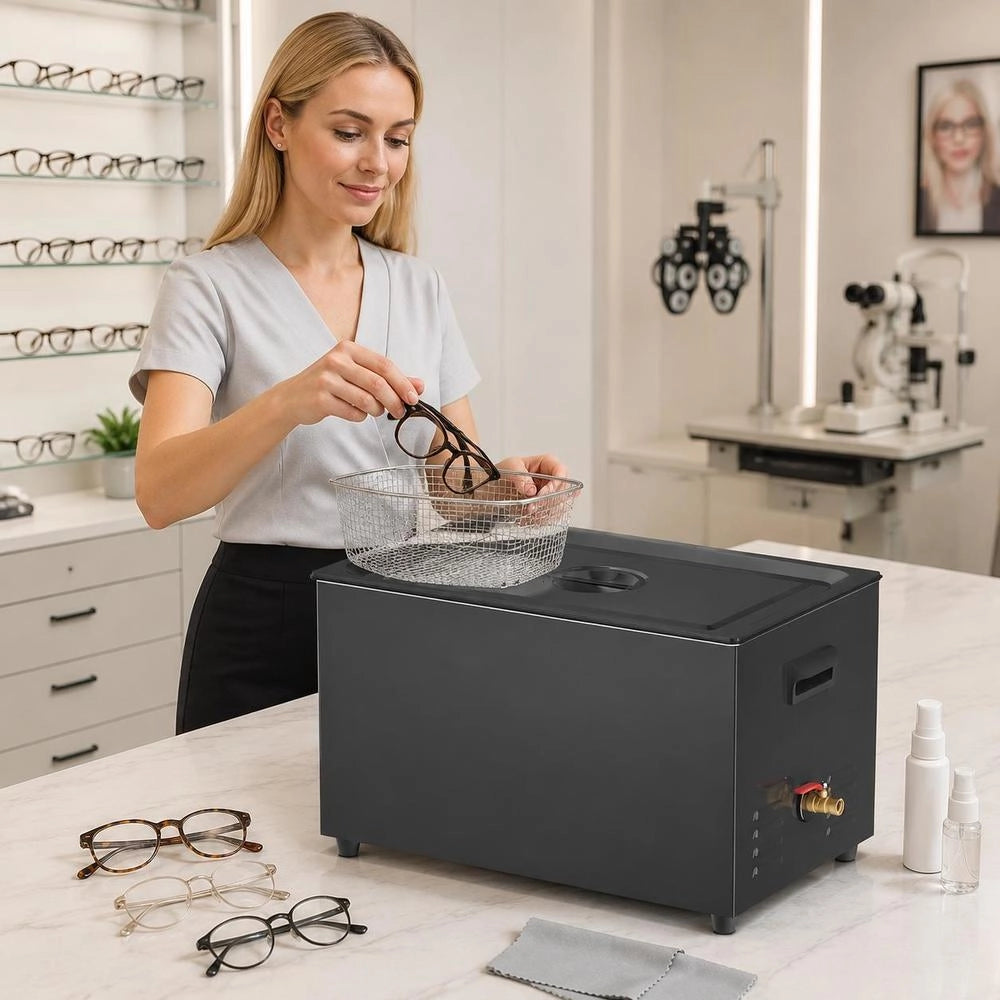 600W Digital Ultrasonic Cleaner, 30L Capacity, With Improved Degassing And Gentle Mode, 40 KHz Industrial Ultrasonic Cleaner With Timer And Heater For Jewelry Tools
