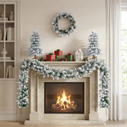 Albero di Natale Mini 60 cm PVC e PE Verde e Bianco 3468434