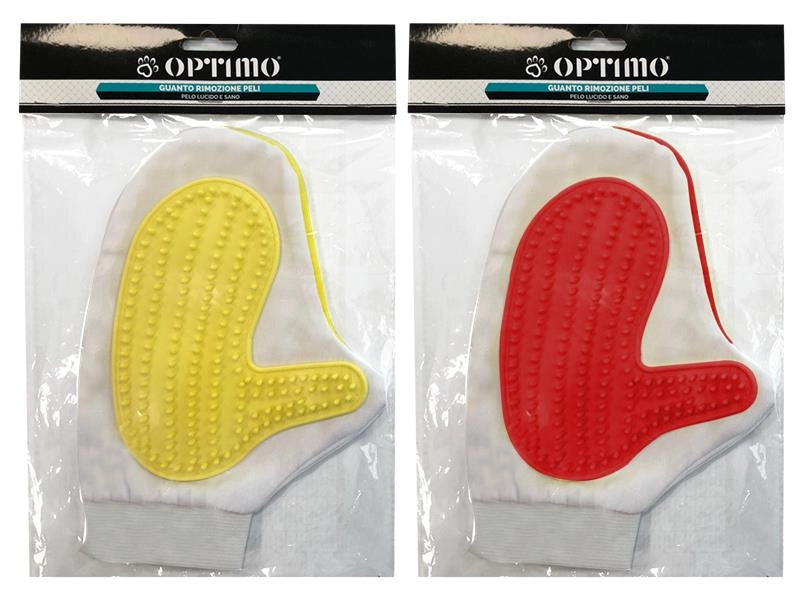 GUANTO RIMOZIONE PELI PET TESSUTO IN STOFFA E GOMMA IN COLORAZIONE ASSORTITA