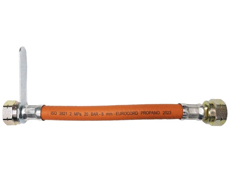 TUBO FLESSIBILE IN GOMMA PER CENTRALINE GAS CON CHIAVE Attacco 1/2 FF  cm. 100 6.00 pz