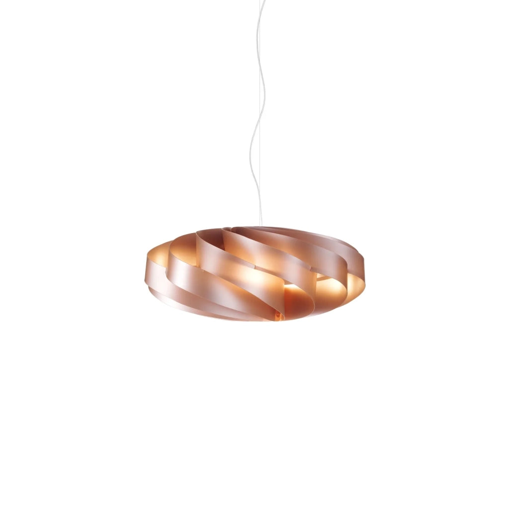 Sospensione Moderna Flat Polilux ® Rame E Metallo Cromo 1 Luce E27