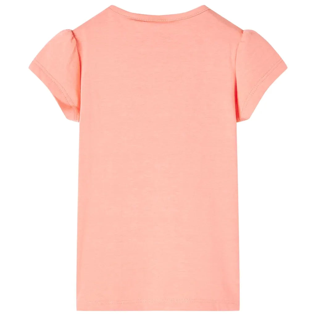 Maglietta da Bambina Corallo Neon 116 11071