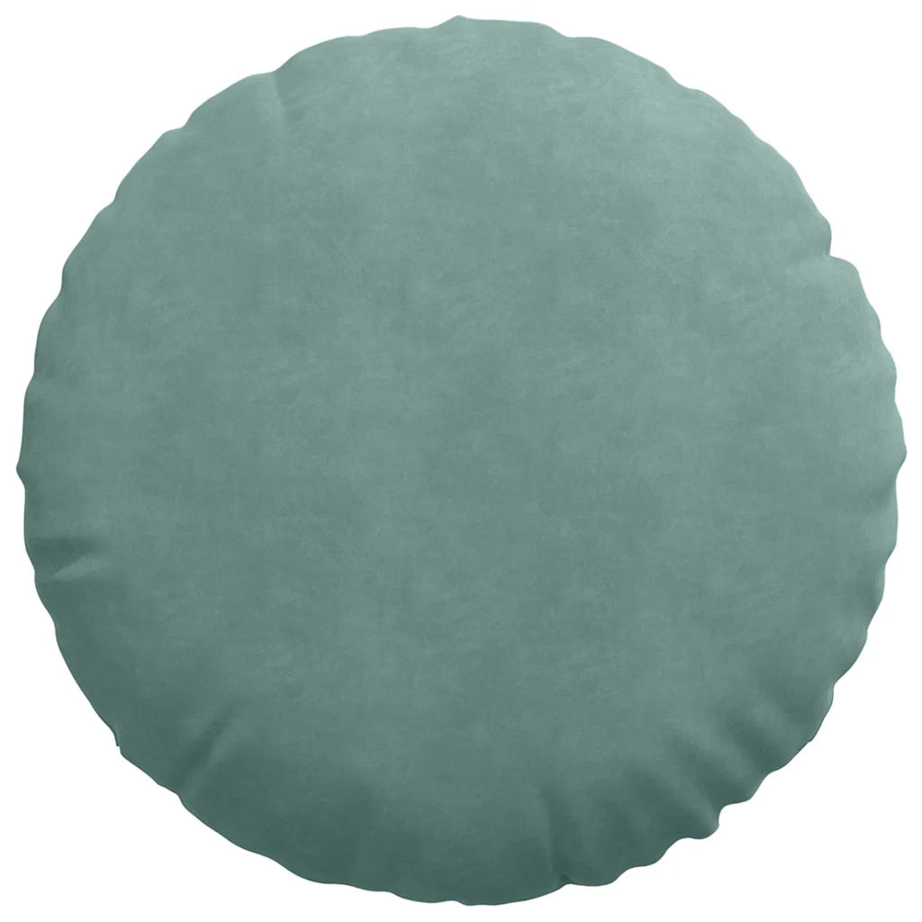 Cuscini per Seduta 2 pcs Verde Mare Ø60 x 21 cm Velluto 42014221