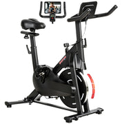 Cyclette Magnetica con Display LCD e Supporto Tablet ¨C Xylo ¨C Acciaio e ABS 103x49x98-112cm Nero