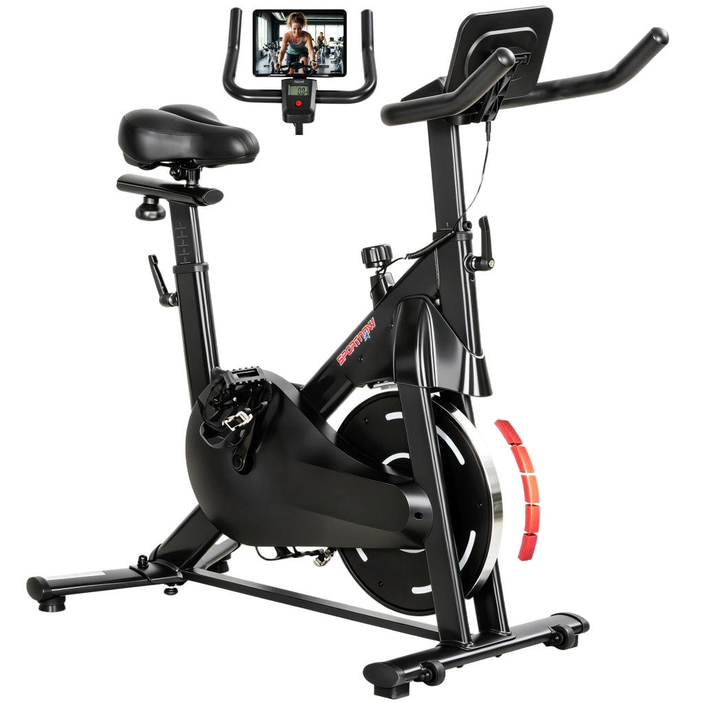 Cyclette Magnetica con Display LCD e Supporto Tablet ¨C Xylo ¨C Acciaio e ABS 103x49x98-112cm Nero
