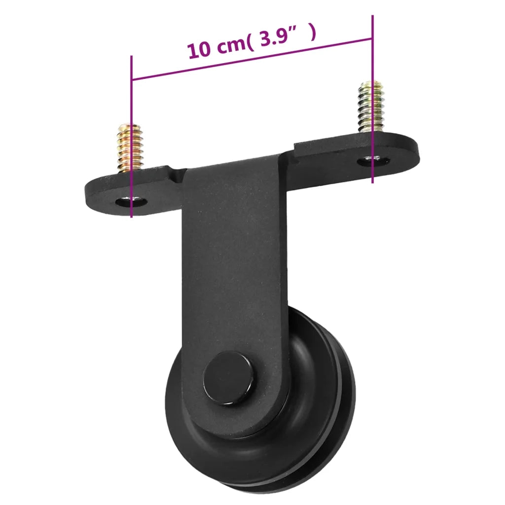 Kit di Binari per Porte Scorrevoli SKIEN 183 cm Acciaio Nero 145262