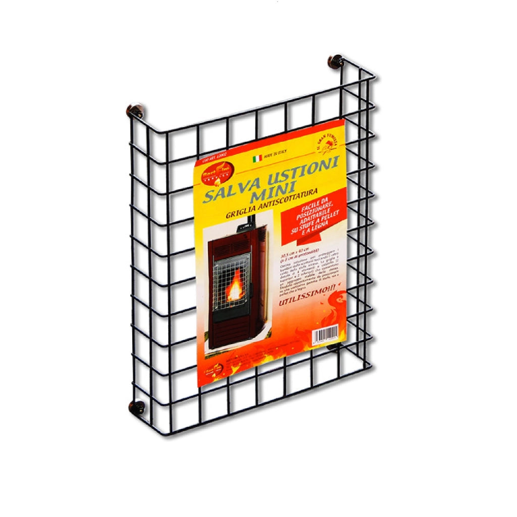 Griglia antiscottatura salva ustioni MINI stufe a pellet e legna 30,5 x h 40 cm con calamita
