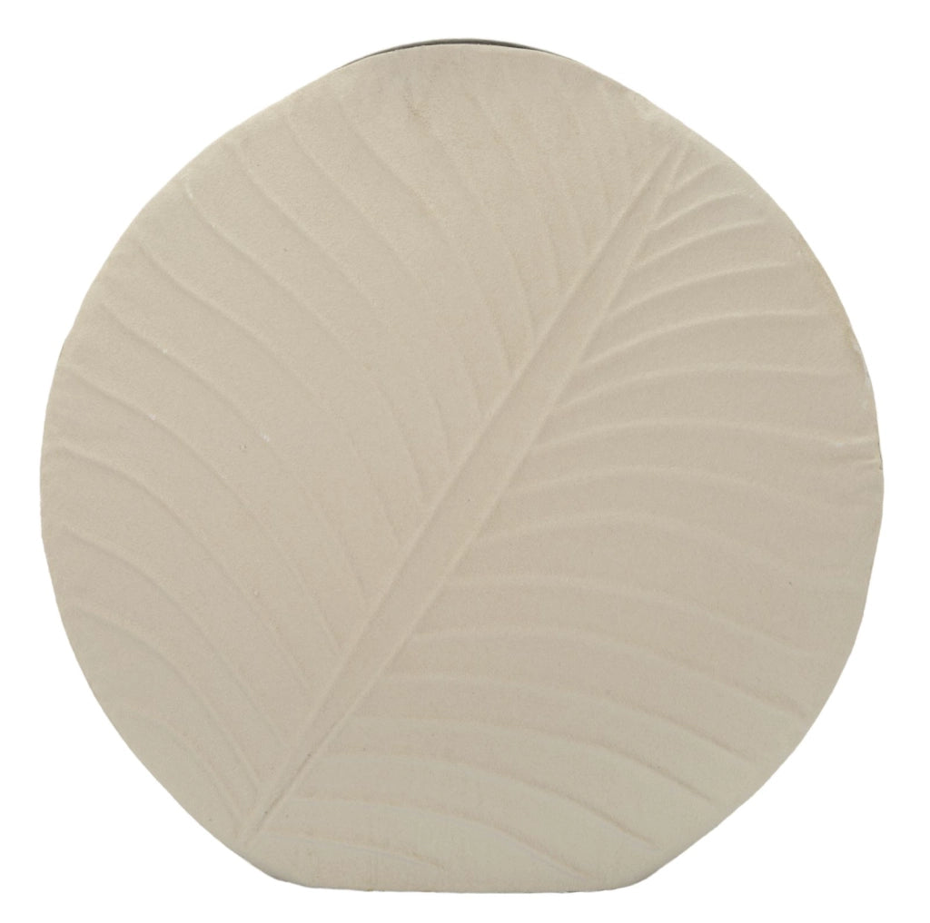 Vaso Dune Round 41,5x14x41,5 cm in Ferro Crema