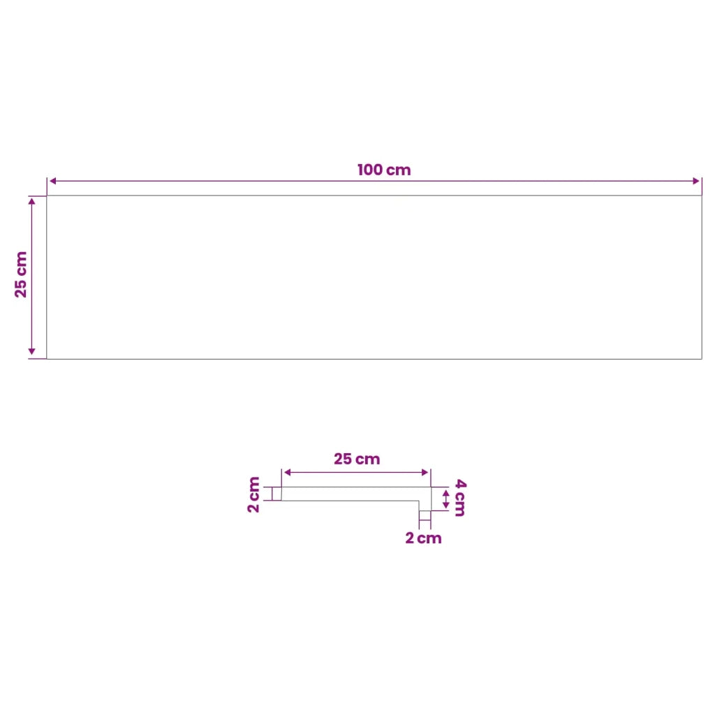 Gradini per Scale 4 pz 100 x 25 x 2 cm Bianco 3449312